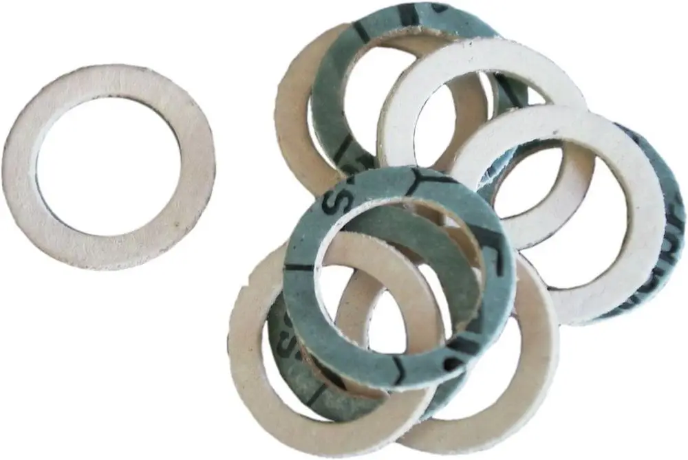 BOSCH Flachdichtungen in verschiedenen Größen, aus flexiblem Material, in einer Kreisschnittform. Sie sind zur Abdichtung in verschiedenen Anwendungen geeignet.